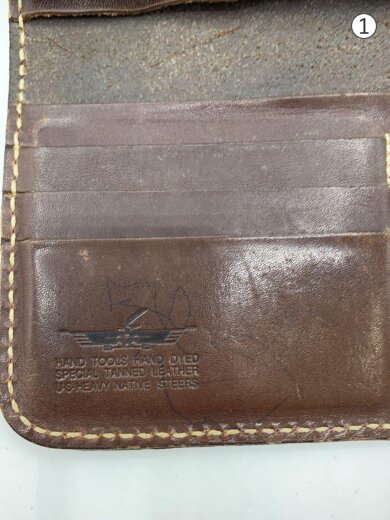 商品画像：長財布/レザー/BRW/無地/メンズ 7