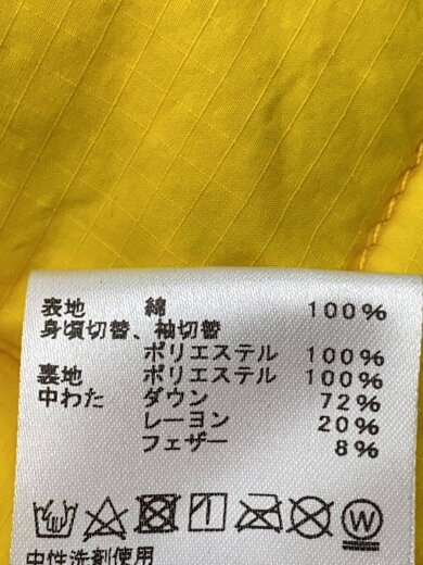 商品画像：ダウンジャケット/L/ポリエステル/YLW/無地/ND2159N 4