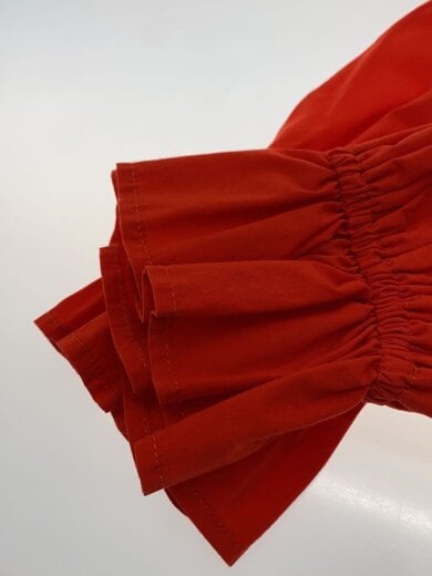 商品画像：長袖ブラウス/FREE/コットン/RED/無地/02120441080 6