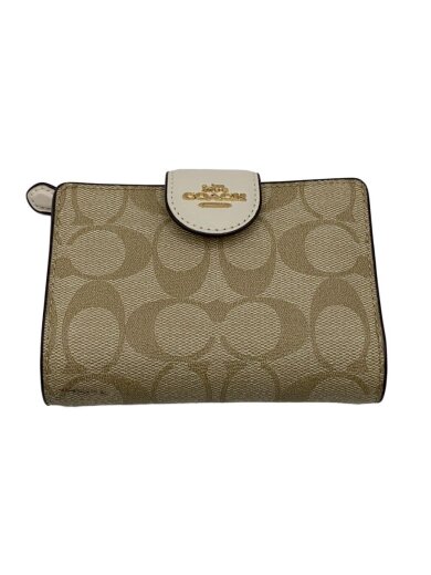 商品画像：2つ折り財布_シグネチャー_ベージュ/--/BEG/総柄/レディース 1