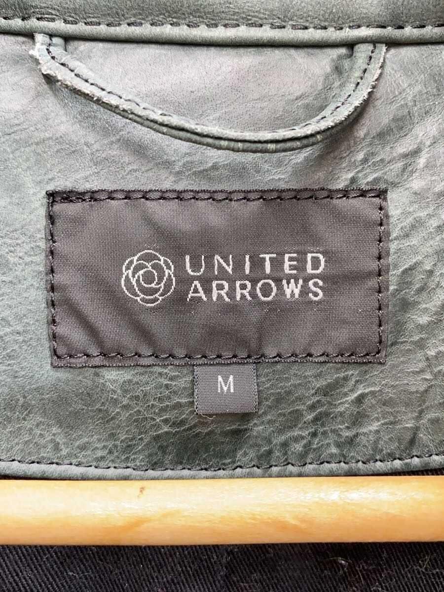UNITED ARROWS / レザージャケット・ブルゾン/M/レザー/GRN/無地/1125-199-0005