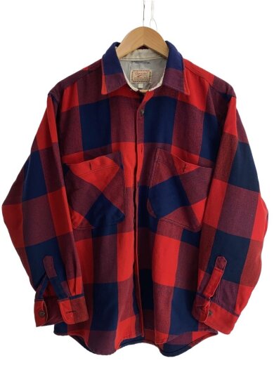 商品画像：長袖シャツ/--/--/RED/チェック// 1