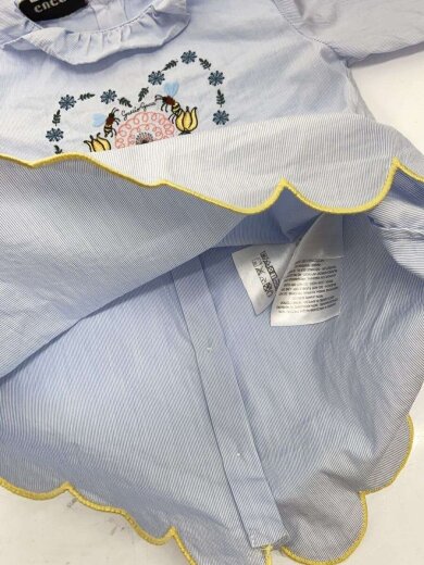 商品画像：長袖シャツ/US18-24m/コットン/BLU/ストライプ// 9
