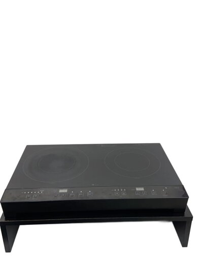 商品画像：IH調理器・電気コンロ IHクッキングヒーター 2口 YN201 BK ブラック(8971698)// 1