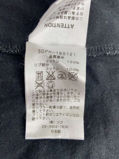 商品画像：Tシャツ/M/コットン/BLK/SOPH-160121// 5