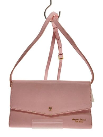 商品画像：ショルダーバッグ/フェイクレザー/PNK/無地 1