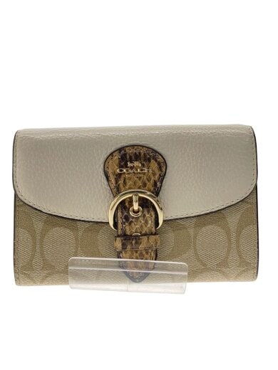 商品画像：2つ折り財布/レザー/BEG/レディース// 1