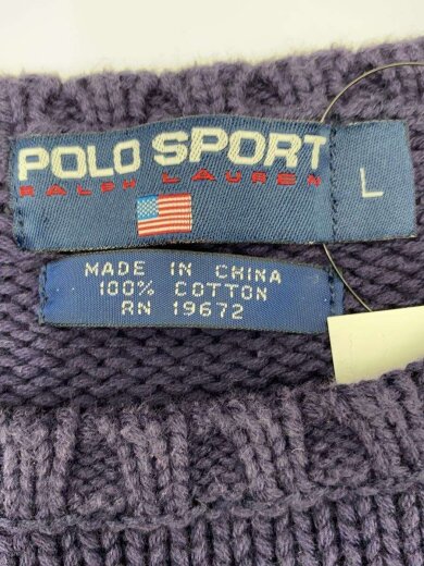 商品画像：星条旗ニット・セーター(厚手)/L/コットン/NVY 5