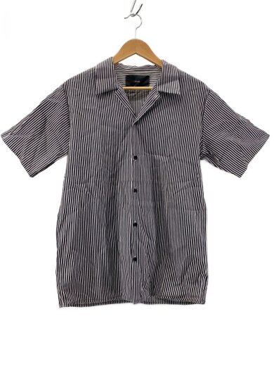 商品画像：半袖シャツ/M/コットン/GRY/ストライプ/517031100227 1