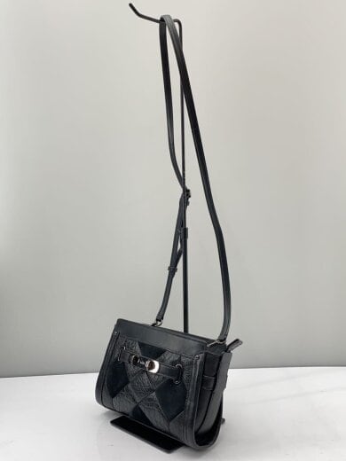 商品画像：ショルダーバッグ/レザー/BLK/無地/66392 2