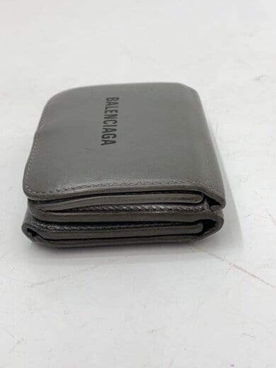商品画像：3つ折り財布/レザー/GRY/無地/レディース/593813・8110 5