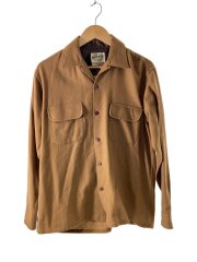 60s/golden Line/オープンカラー/長袖シャツ/M/ウール/CML