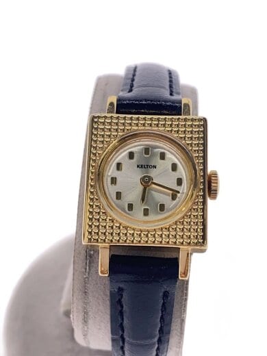 商品画像：クォーツ腕時計/アナログ/レザー/GLD/BLK 1