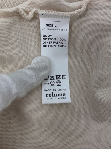 商品画像：長袖Tシャツ/L/コットン/BEG/25-070-464-9120-1-0 4