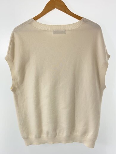 商品画像：ニットベスト(薄手)/M/コットン/CRM/無地/59-02-01-02002 2