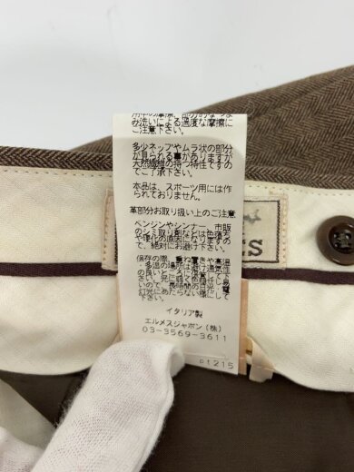 商品画像：レザー切り替え/ボトム/40/コットン/BRW 6