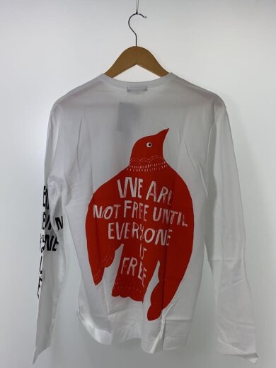 商品画像：長袖Tシャツ/S/コットン/WHT/プリント/PC-T024 2