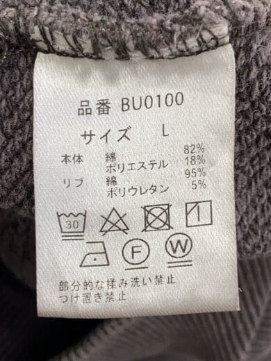 商品画像：ジップパーカー/L/コットン/GRY/BU0100// 4