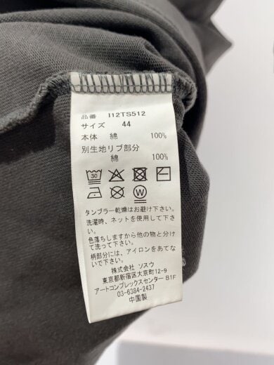 商品画像：Tシャツ/44/コットン/GRY/i12ts512 4