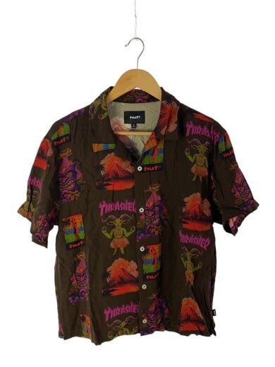 商品画像：半袖シャツ/S/レーヨン/BRW/総柄// 1