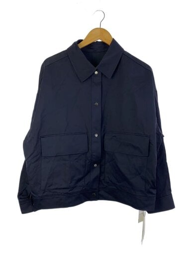 商品画像：リンクルサテンジャケット/13/レーヨン/NVY/B0226EFJ122 1