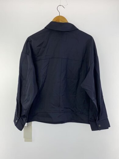 商品画像：リンクルサテンジャケット/13/レーヨン/NVY/B0226EFJ122 2
