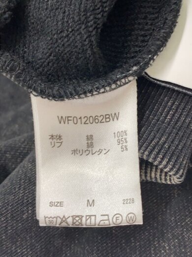 商品画像：ジップパーカー/M/コットン/BLK/WF012062BW 4
