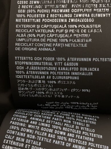 商品画像：フード付き/ダウンジャケット/38/ポリエステル/BLK/290543 R192 5