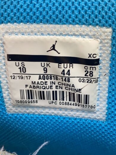 商品画像：AIR JORDAN X OFF-WHITE/ハイカットスニーカー/28cm/BLU/AQ0818-148// 5