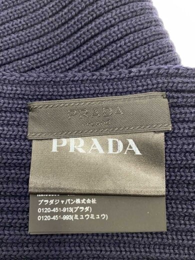 商品画像：マフラー/ウール/ネイビー/メンズ/プラダ 2