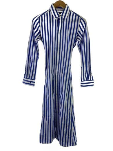商品画像：シャツワンピース/2/コットン/WHT/ストライプ 1