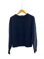 23AW/ダメージ加工ニット/ニット・セーター(厚手)/1/コットン/BLK/SC23AW-SC-001