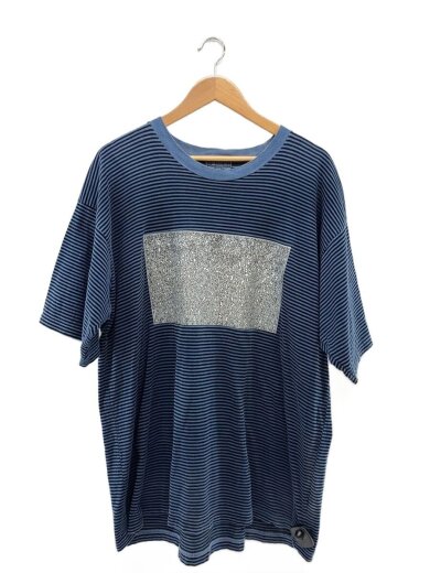 商品画像：Tシャツ/XL/コットン/BLU/ボーダー// 1