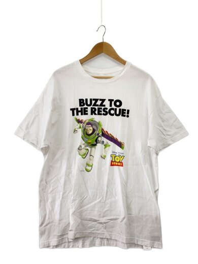 商品画像：Tシャツ/L/コットン/WHT/プリント/バズライトイヤー/トイストーリー 1