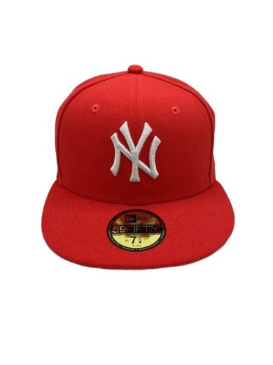 商品画像：キャップ/7 1/2/ポリエステル/RED/無地/メンズ 1