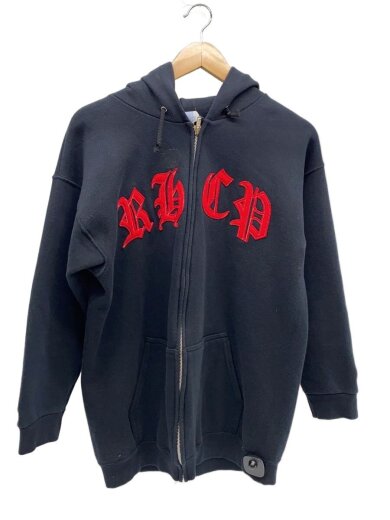 商品画像：00s RHCP FULL ZIP HOODIE ジップパーカー/M/コットン/BLK/無地 1