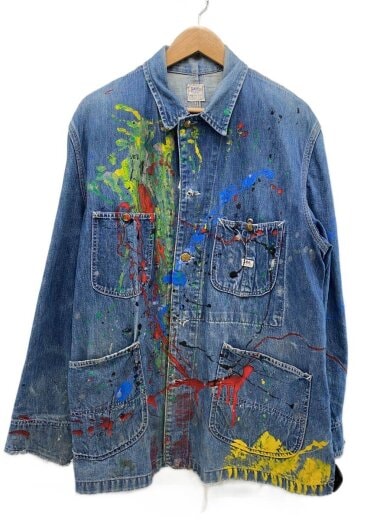 商品画像：60～70s JELT DENIM/MRタグ/首振りボタン/カバーオール/42/デニム/IDG/91-J 1