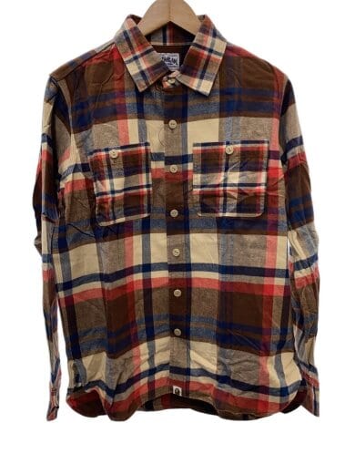 商品画像：長袖シャツ/L/コットン/BRW/チェック/1930-131-045 1