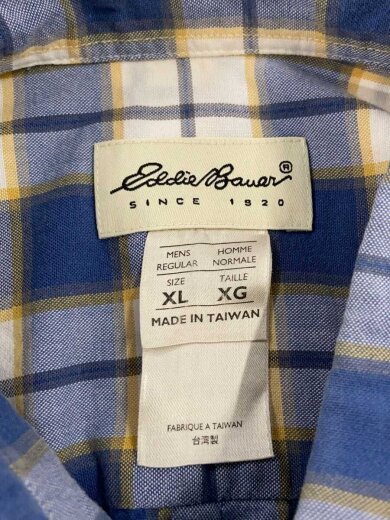商品画像：半袖シャツ/XL/コットン/BLU/チェック 3