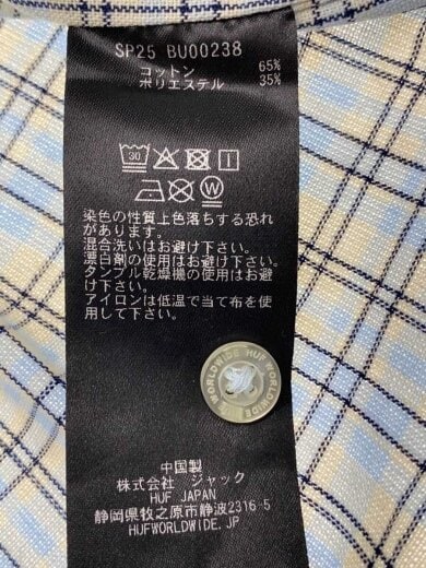 商品画像：半袖シャツ/M/コットン/BLU/チェック/SP25 BU00238 4