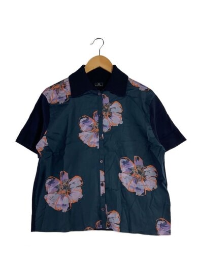 画像：PS Paul Smith切替半袖シャツ/M/--/NVY/WY-AC*079684/アネモネ/タグ付1