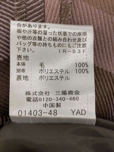 商品画像：スカート/34/ウール/PNK/チェック/55S06-445-56 5