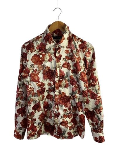 商品画像：長袖シャツ/M/ポリエステル/RED/花柄/TSH-2212 1