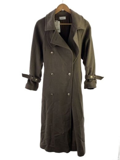 商品画像：タグ付き/25AW/ ウールカシミヤスタンドカラーコート/1/ウール/BRW/SWFC255037 1