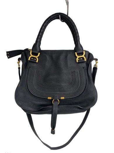 商品画像：グレインレザー製MARCIEバッグ/ショルダーバッグ/レザー/BLK 1