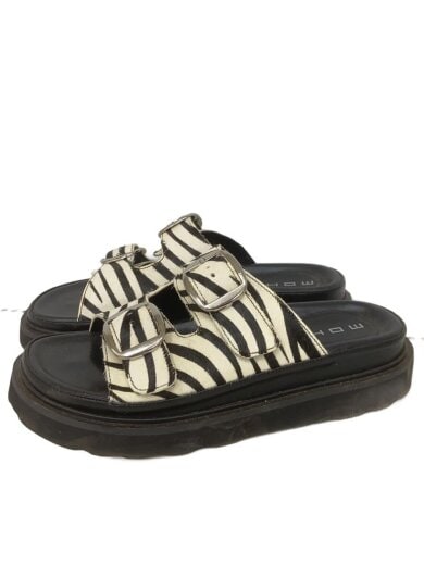 商品画像：サンダル/36/BLK/牛革/ゼブラ厚底サンダル 1