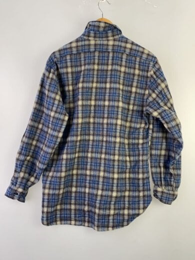 商品画像：ネルシャツ/L/ウール/BLU/チェック 2