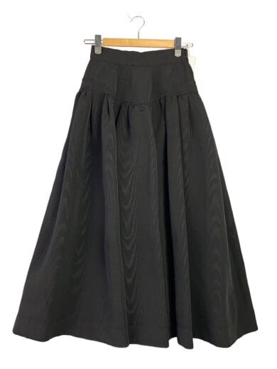 商品画像：MOIRE VOLUME SKIRT/ロングスカート/M/ポリエステル/BLK/21242515309// 1