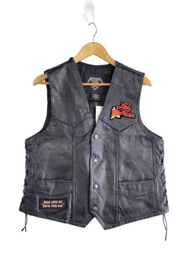 商品画像：genuine leather/ジレベスト/M/レザー/BLK/無地// 1