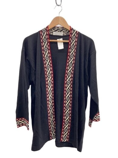 商品画像：イエーガー/カーディガン(厚手)/XS/ウール/ブラック/無地 1